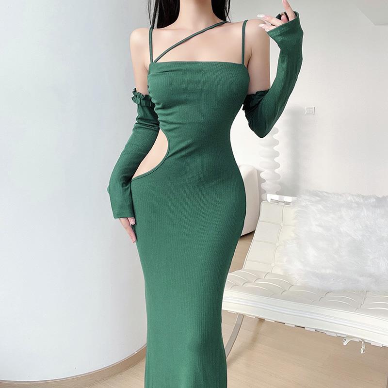 Priviett - Hollow Out Waist Slim Dress