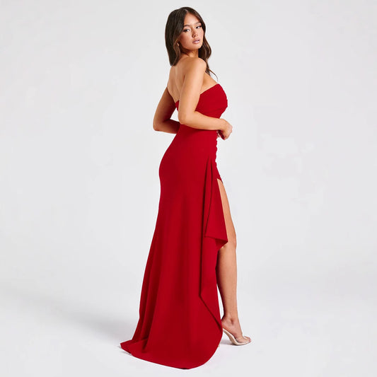 side slit irregular hip skirt