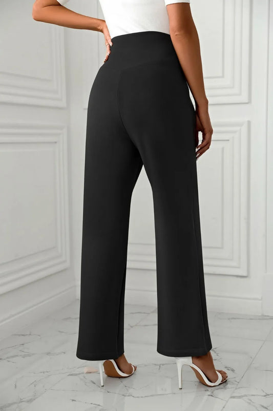 Priviett - Casual High Waisted Straight Pants