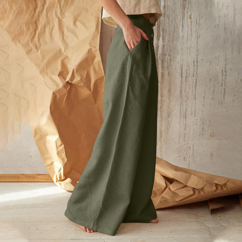 Priviett - Cotton Linen Baggy Pants
