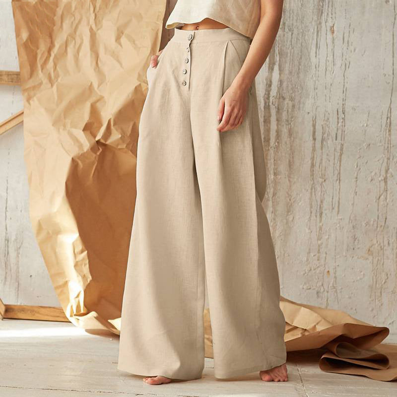 Priviett - Cotton Linen Baggy Pants