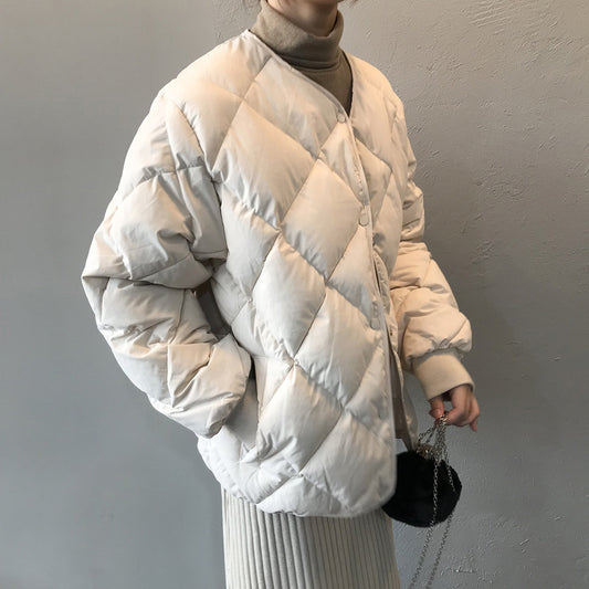 Priviett - Diamond grid cotton jacket