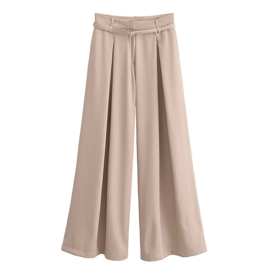 Priviett - waist belt wide leg pants