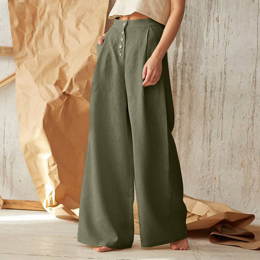 Priviett - Cotton Linen Baggy Pants
