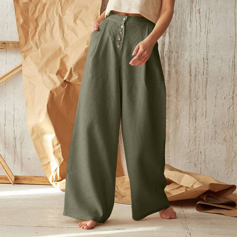 Priviett - Cotton Linen Baggy Pants