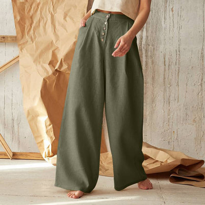 Priviett - Cotton Linen Baggy Pants