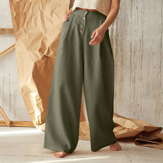 Priviett - Cotton Linen Baggy Pants