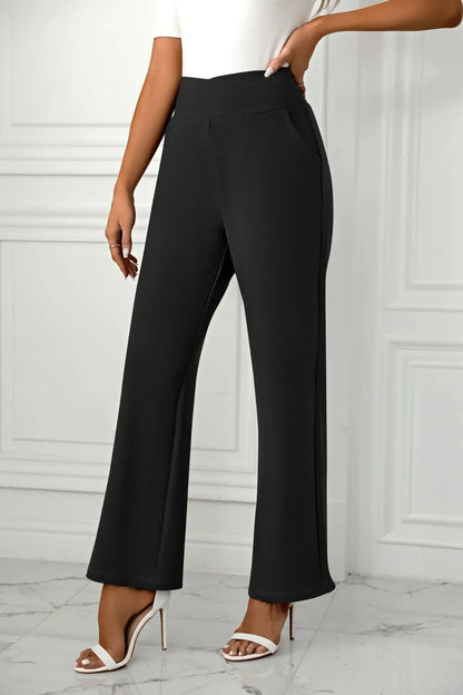 Priviett - Casual High Waisted Straight Pants