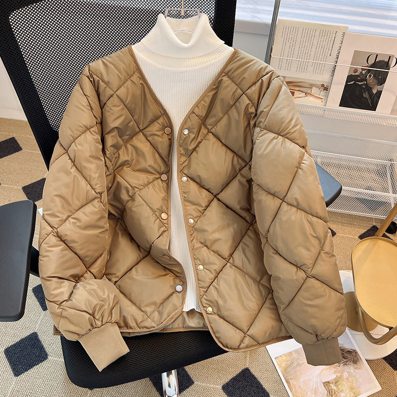 Priviett - Diamond grid cotton jacket