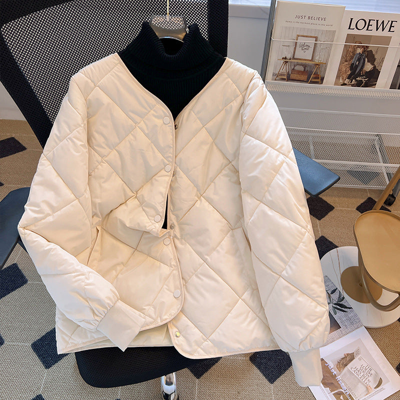 Priviett - Diamond grid cotton jacket