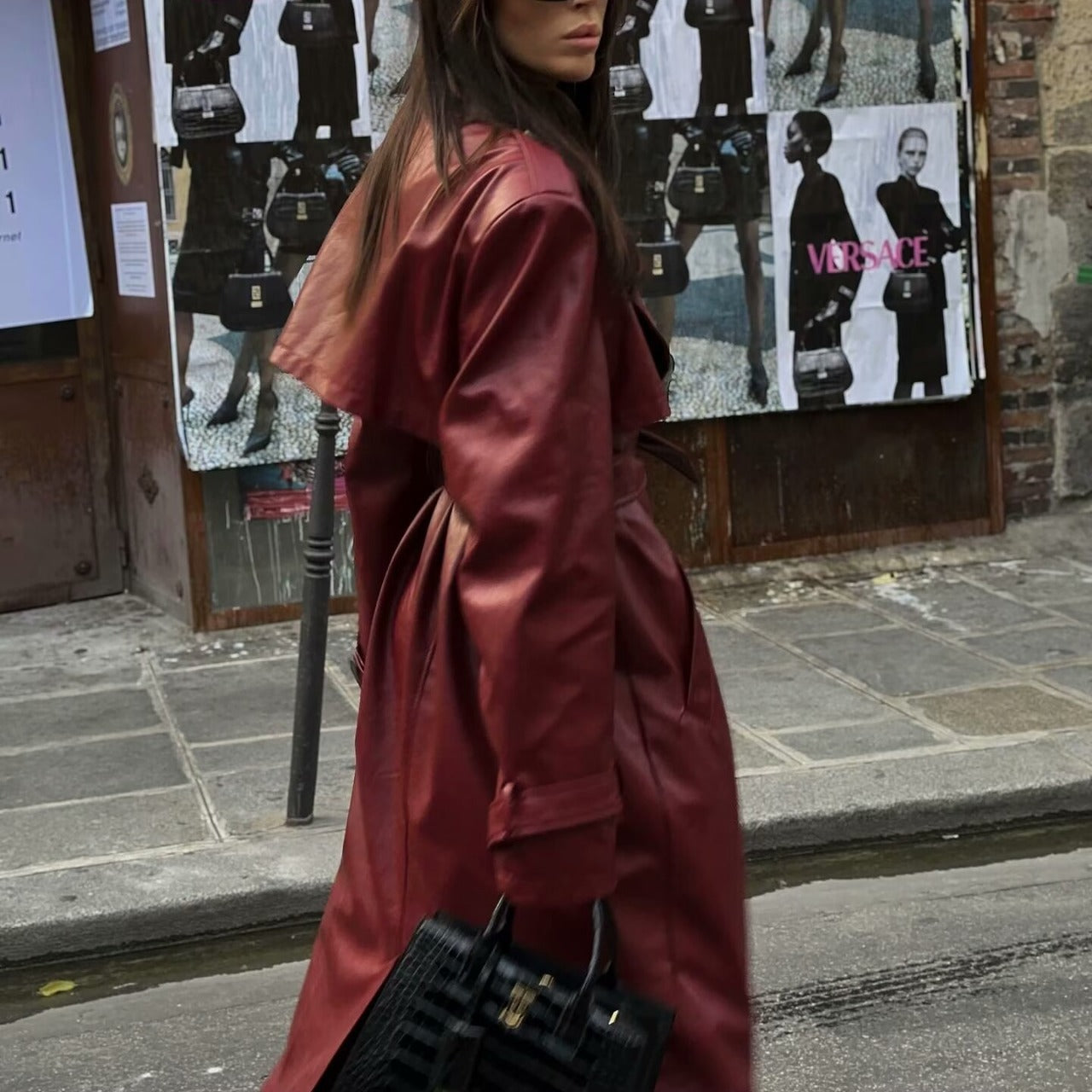 Priviett - long leather coat  jacket