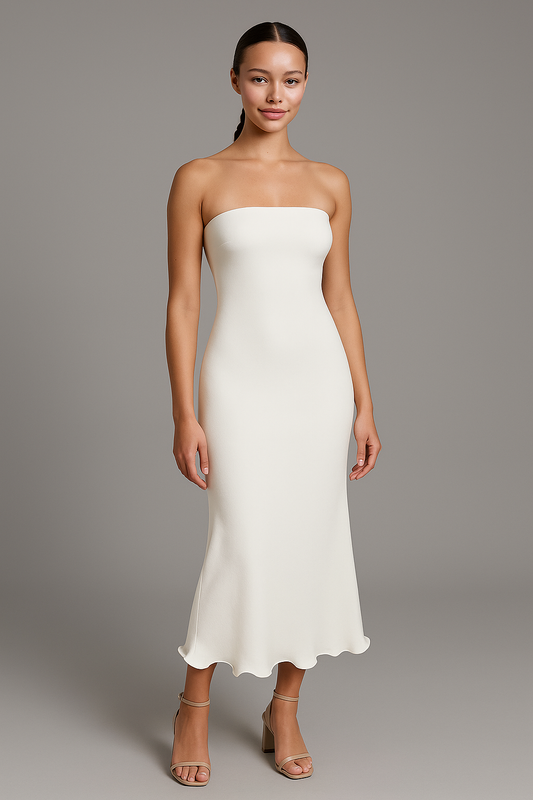 Priviett - strapless long, slim fit dress