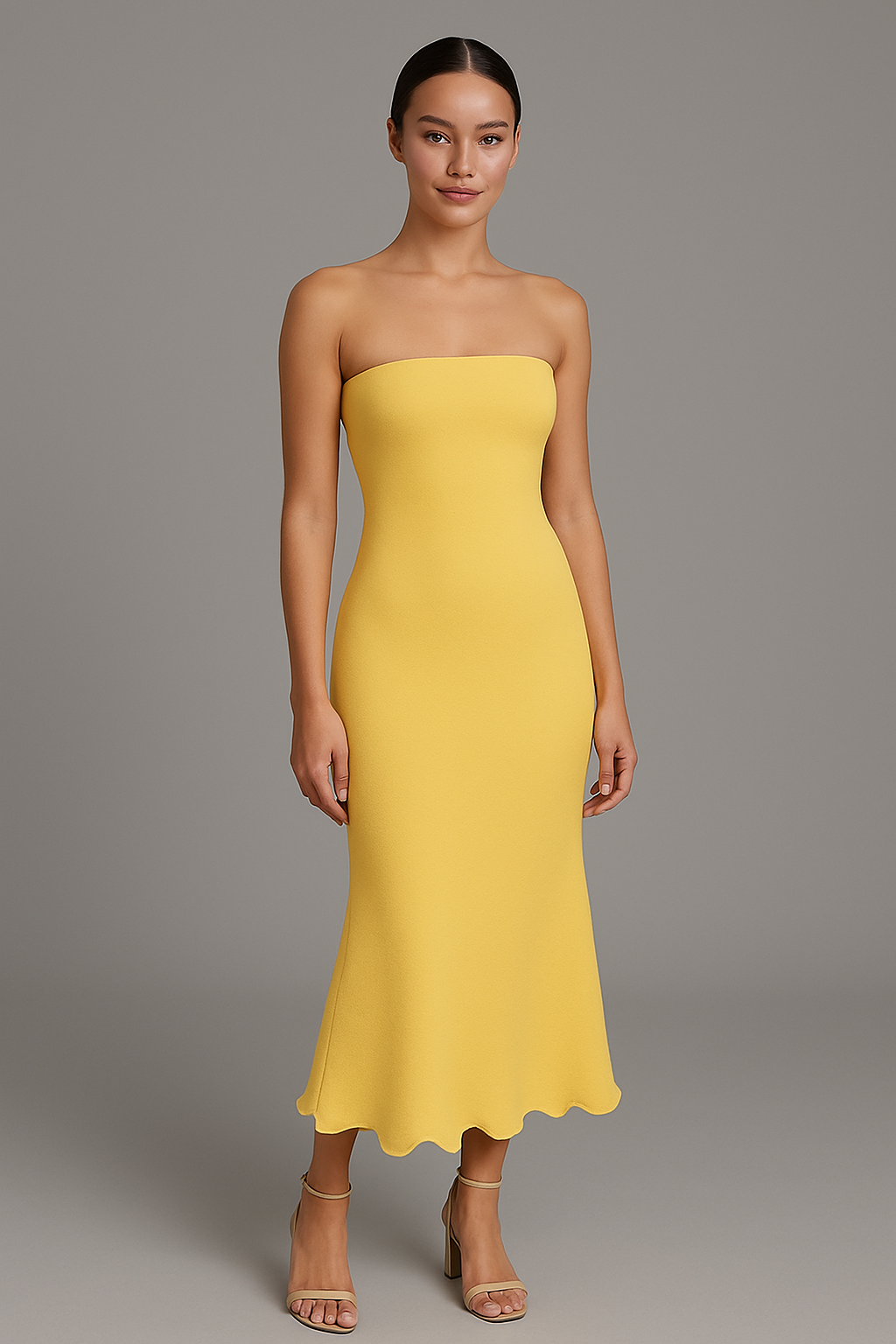 Priviett - strapless long, slim fit dress