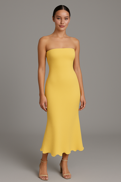 Priviett - strapless long, slim fit dress