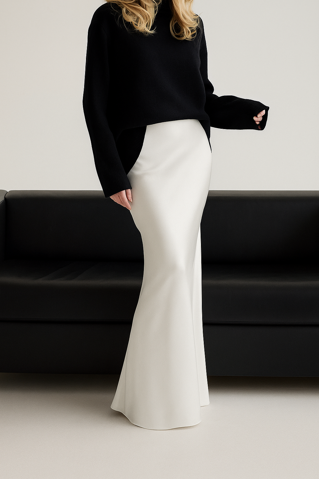 Priviett - High-Waisted Maxi Skirt
