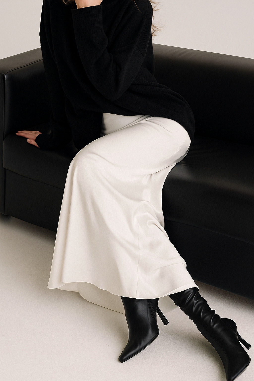 Priviett - High-Waisted Maxi Skirt