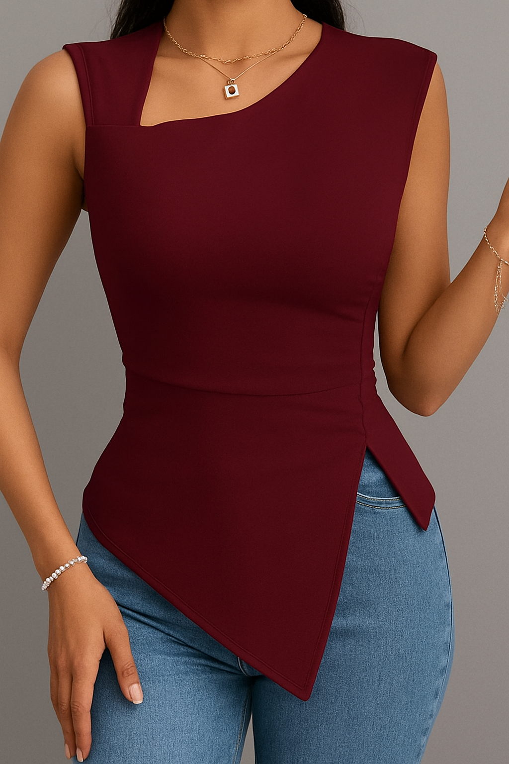 Priviett - Asymmetrical Tank Top