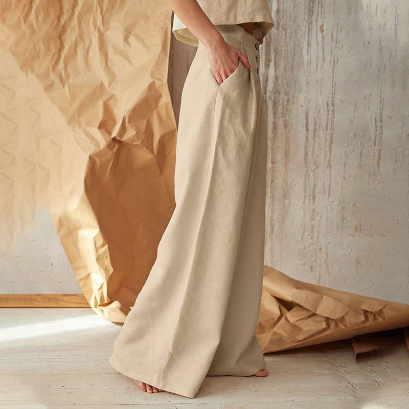 Priviett - Cotton Linen Baggy Pants