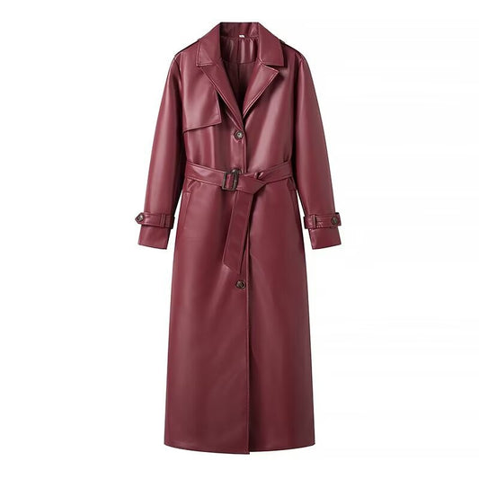 Priviett - long leather coat  jacket