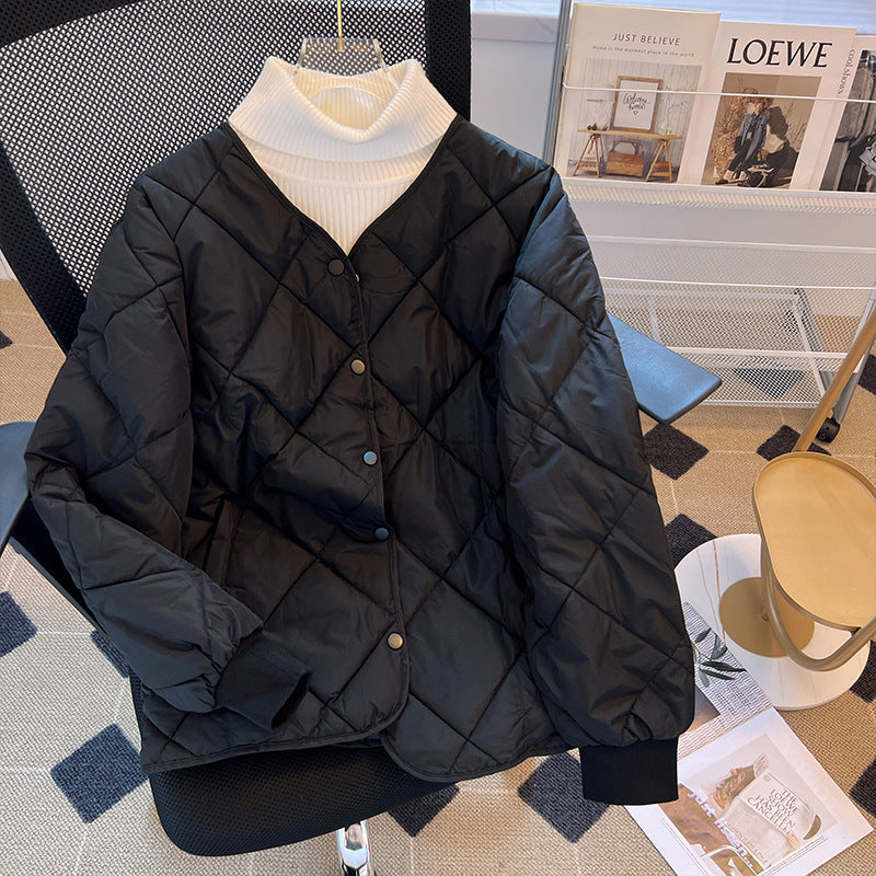 Priviett - Diamond grid cotton jacket